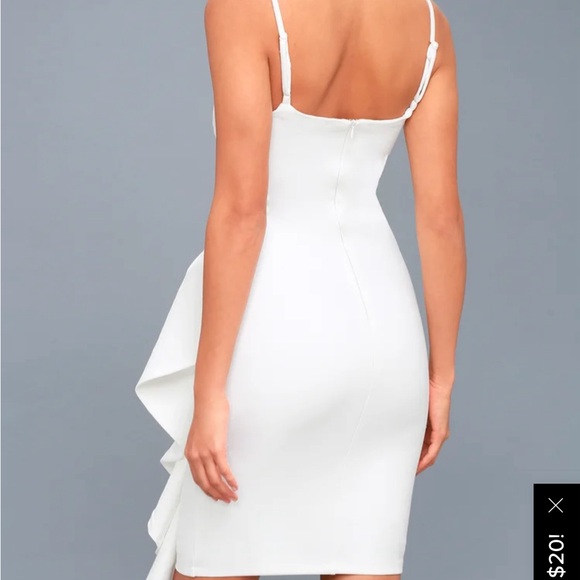 Adelaide White Ruffled Bodycon Dress - Lulus - Picture 4 of 8